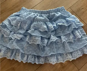 SHEIN Light Blue Lace Tiered Mini Skirt Willing to accept offers!!! thumbnail 1