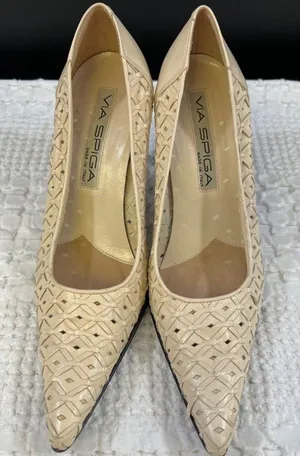 Via Spiga Women's Beige Leather Shoes/Heels Size 6M SKU 5134 thumbnail 1