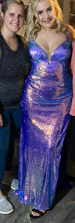 purple prom dress Size 16 thumbnail 1