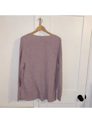 Pure Jill $99 Woman’s L Ribbed One Pocket sweater pink knit long sleeve top thumbnail 5