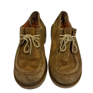 Vtg Mudd Sara 90s Platform Loafers Suede Brown Chunky Lug‎ Shoes 8.5 Academia thumbnail 13