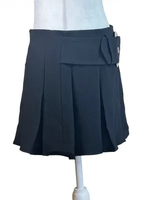 Amanda Uprichard Josie Skort in Black Medium Womens Mini Skirt Shorts thumbnail 8