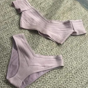 ASOS Swim Purple Bandage Two Piece‎ Swim Set Size 6 thumbnail 3