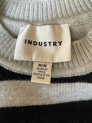 Industry Republic Clothing Brown Striped Sweater Medium thumbnail 4