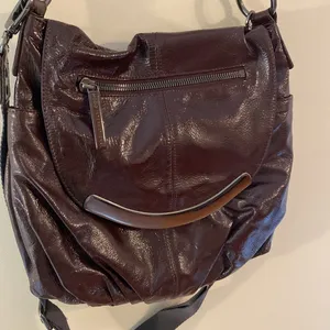 HOBO international Brown Patent Leather convertible crossbody purse thumbnail 2