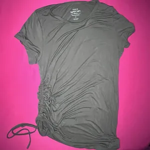 Torrid Super Soft Knits Grey Ruched Side Cinch Drawstring Top T-Shirt Size 2/2X thumbnail 1