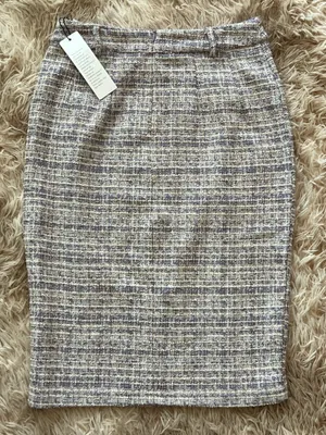 Kate Kasin Tweed Skirt new w/Tags Gray thumbnail 1