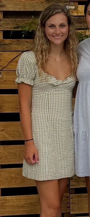 Kiss the Sky Green Gingham Mini Dress thumbnail 1