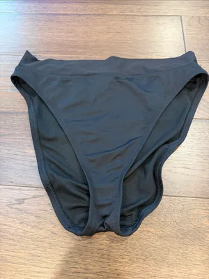Shade & Shore Black High Waist Bikini Bottom Size Medium - C27-145 thumbnail 3