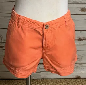 The North Face coral cotton linen low-rise chino shorts Size 8 gorpcore summer thumbnail 1