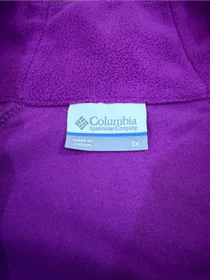 Columbia Women 1X Purple Fleece 1/4 Zip Pullover Glacial Mock Neck Sweater Top thumbnail 5