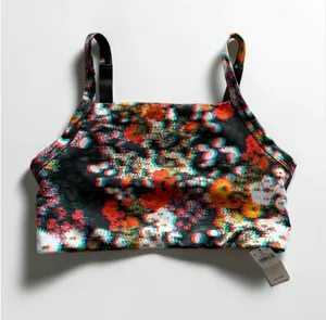 OFFLINE by Aerie Goals Floral Medium Support Sports Bra Black Multi S NWT thumbnail 1