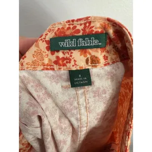 Wild Fable Ditsy Floral Mini Skirt Adjustable Waist Boho Mod 70s‎ Retro Size 6 thumbnail 2