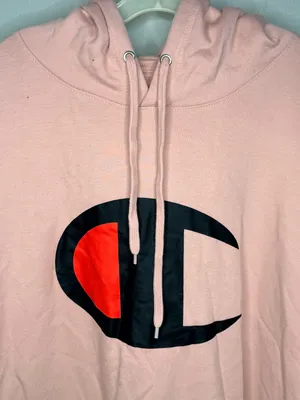 Champion Pink Hoody Sweatshirt thumbnail 2