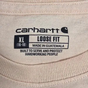 Carhartt Peach T-Shirt with‎ Maroon Logo Size XL thumbnail 5
