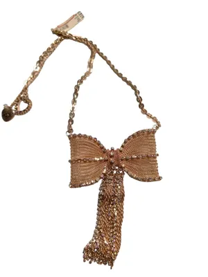 Betsy Johnson Rose gold Bowtie Necklace thumbnail 3