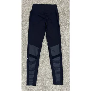ALO YOGA 7/8 High Waist Black Moto Leggings Size Small thumbnail 6