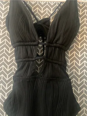 Black One Piece Swimsuit Size S thumbnail 3