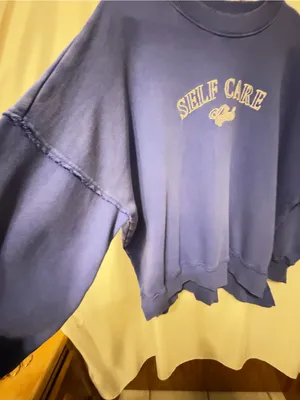 Aerie Blue Sweatshirt - Self Care Club-Size Medium thumbnail 8