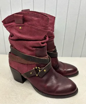 Otbt Women Hay Ride Distressed Leather Western Cowboy Boots Size 9.5m thumbnail 1