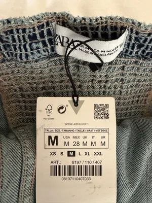 Zara strapless jean top thumbnail 2