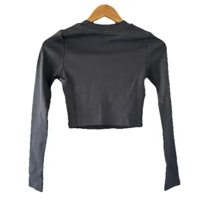 NWT IVL Collective Cotton Jersey Cropped Top‎ Women's Gray XS Athletic Gym thumbnail 3
