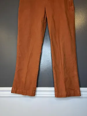 Gap Pants Womens 2 Orange Carpenter Denim Straight Leg Workwear Stretch thumbnail 4