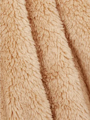 UGG Aarti Hooded Teddy Sherpa Fleece Robe in San Camel Beige NWT Sz. M thumbnail 16