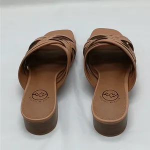 White Mountain Women's Sandals Slides Size 8M Brown Slip On Minimalist Shoes thumbnail 4