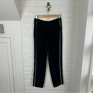 Topshop Black Stripe Trouser Pants Size 2 thumbnail 12