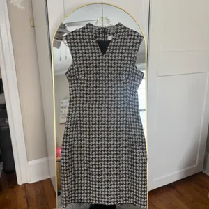 MM.LaFleur Aditi 2.0 Black Ivory Houndstooth Sheath Dress Size‎ 12 thumbnail 3