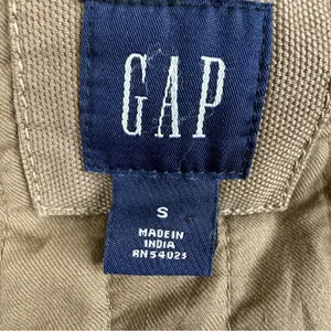 Y2K GAP Utility Parka Jacket Faux Fur Hood Tan Khaki Women’s Small thumbnail 6
