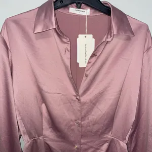Commense Blush Satin Shirt Dress thumbnail 5