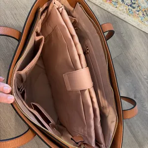 Poppy and peonies bag Brown thumbnail 2