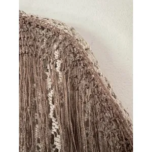 Free People New Romantics Open Crochet Fringe Top Size Small thumbnail 5