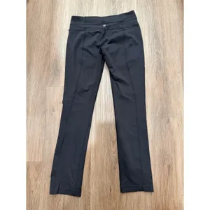 Lululemon Black Seamed Athletic‎ Yoga Leggings Pants Size 6 Mid Rise 27 Inseam thumbnail 2