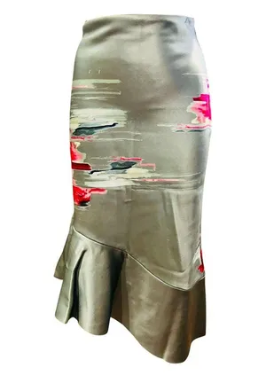H&M Conscious Exclusive light green asymmetrical skirt Size 4 thumbnail 5