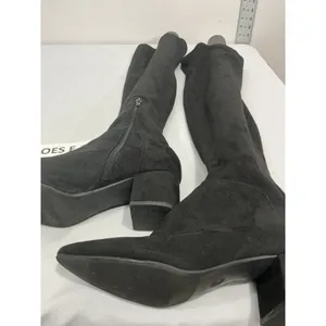 Womans Size 9 Black Otk Pointed Toe 1/4 Zip Block Heel Boots thumbnail 2
