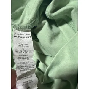 Alphalete Alphalux Sage Green High Waisted‎ V-Back Athletic Shorts Womens Size S thumbnail 3