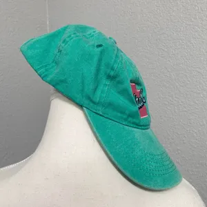 Utah State Baseball Cap Pink Logo Turquoise Adjustable Hat Casual Sporty Granola thumbnail 4