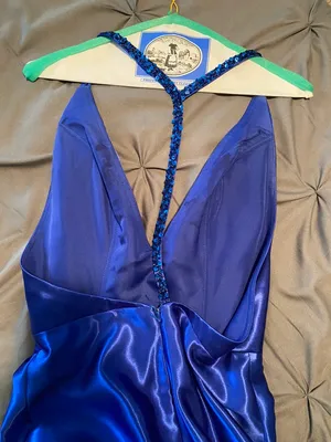 Custom Royal Blue Prom Dress Size 0 thumbnail 6
