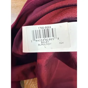 Dress the Population NWT Bailey Off-the-Shoulder Midi‎ Dress Burgundy Size Large thumbnail 8