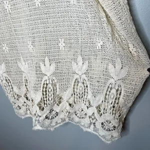 LOVERS + FRIENDS WEEKEND TUNIC cream natural cold shoulder unlined size large thumbnail 6