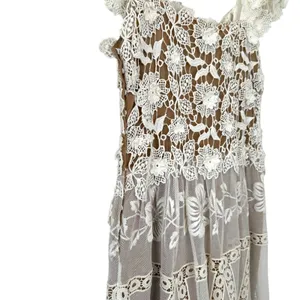NWT Alberta Ferretti Floral Lace Embroidered Tulle Dress Size 2 thumbnail 5