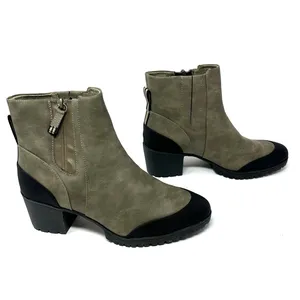 Dr. Scholls Shoes Size 9.5 Boots Tan Suede Side Zip‎ Comfort Round Toe Winter thumbnail 3