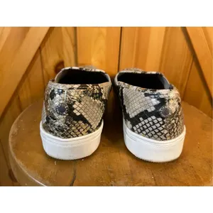 Steve Madden Womens Safary Fabric Faux Snakeskin Rubber Sole Slip Ons 9.5 thumbnail 4