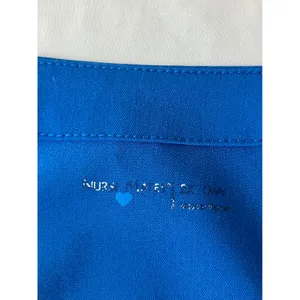 Nurse Mates Olivia Heart Scrub Women 2X Royal Blue Black Trim Top 981505 Medical thumbnail 6