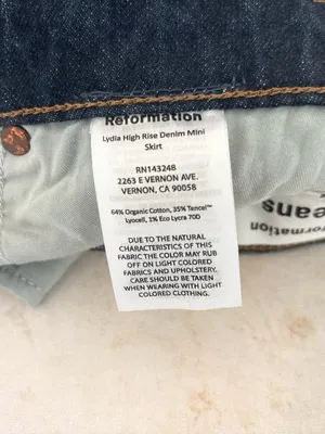 Reformation Lydia High Rise Denim Mini Skirt thumbnail 6
