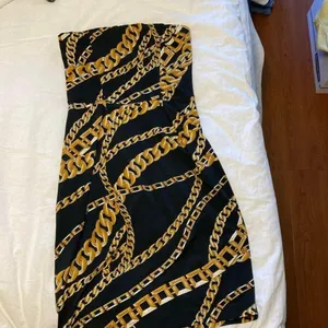 Miroa printed chain strapless dress Black Size M thumbnail 7
