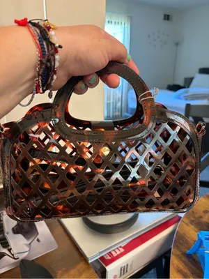 NWT Chic Brown Tortoise Shell Jelly Crossbody Handbag 2-in-1 Chic Summer Tote thumbnail 5
